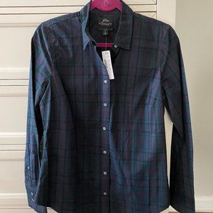 J. Crew - Slim stretch perfect shirt in Black Watch tartan
